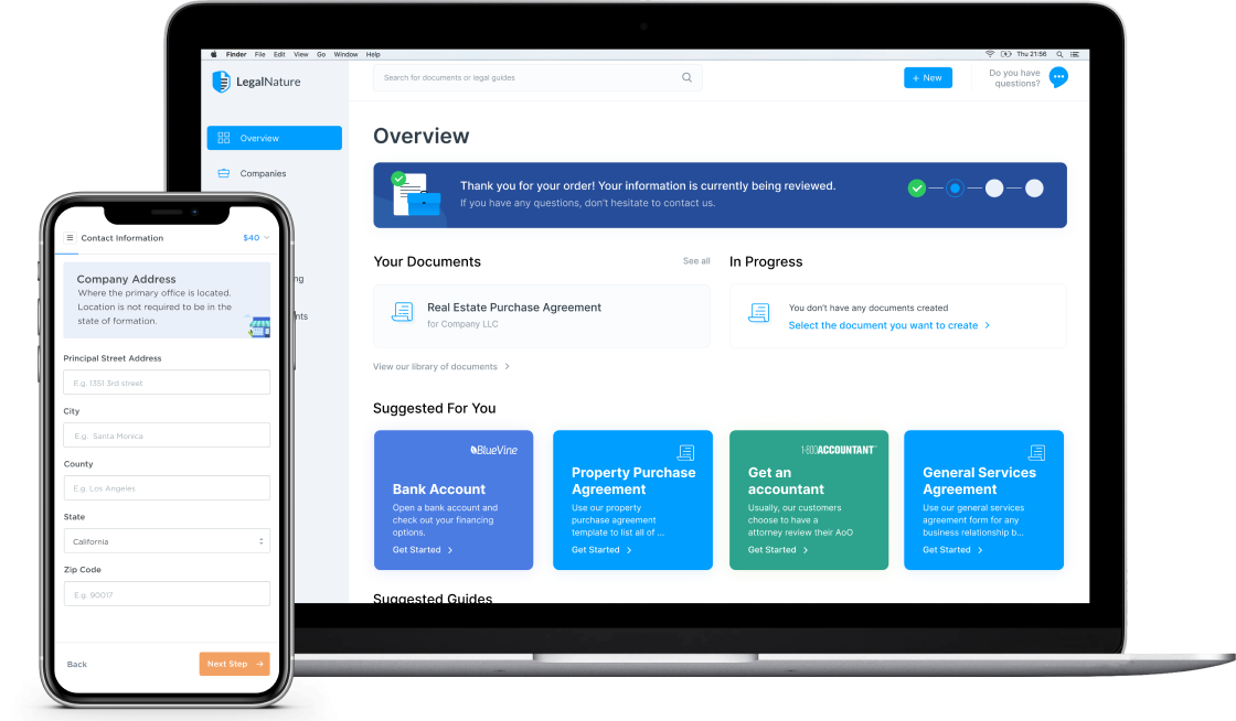 LegalNature Dashboard Platform